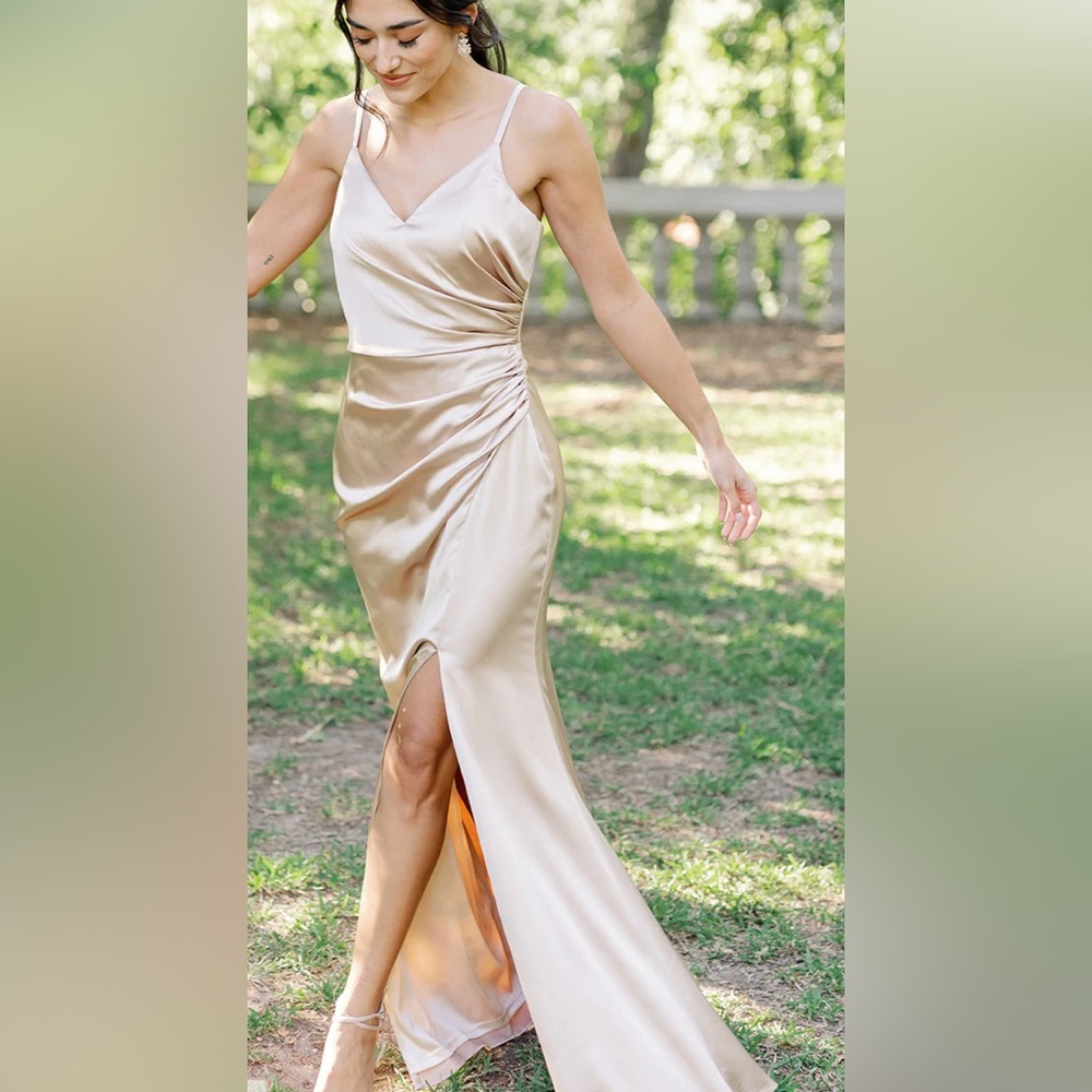 Petite Rory Satin Dress - 2